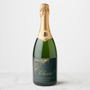 Étiquettes Pour Bouteilles De Vin Mousseux Ensemble de Étiquettes de nourriture et de boisson