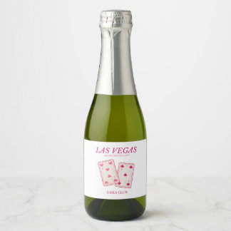 Étiquettes Pour Bouteilles De Vin Mousseux enterrement de vie de jeune fille rose à Las Vegas