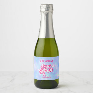 Étiquettes Pour Bouteilles De Vin Mousseux Enterrement de vie de jeune fille rose et bleu au