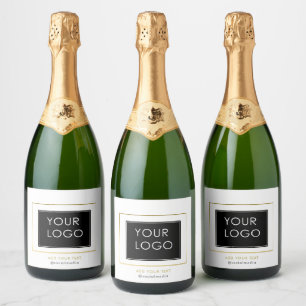 Étiquettes Pour Bouteilles De Vin Mousseux Entreprise moderne Entreprise Entreprise Logo Entr