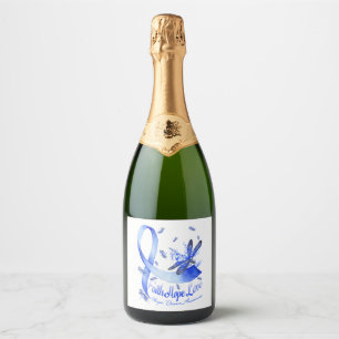 Étiquettes Pour Bouteilles De Vin Mousseux Équipe cycliste Faith Hope Love Pompe Disease