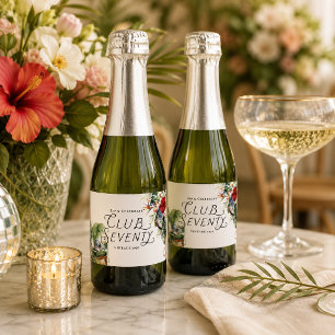 Étiquettes Pour Bouteilles De Vin Mousseux Étiquettes de bouteille de la soirée du conservato