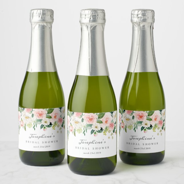 Étiquettes Pour Bouteilles De Vin Mousseux Étiquettes de bouteilles de vin Blush Mini Sparkli (Bouteilles)
