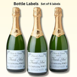 Étiquettes Pour Bouteilles De Vin Mousseux Étiquettes de bouteilles de vin mousseux - Mariage