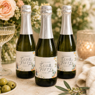 Étiquettes Pour Bouteilles De Vin Mousseux Étiquettes de champagne pour dîner de jardin Club