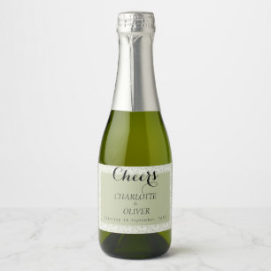 Étiquettes Pour Bouteilles De Vin Mousseux Étiquettes de mini-bouteille de champagne en dente