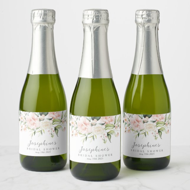 Étiquettes Pour Bouteilles De Vin Mousseux Étiquettes de mini-bouteille Eucalyptus Rose à la  (Bouteilles)