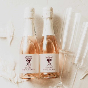Étiquettes Pour Bouteilles De Vin Mousseux Étiquettes miniatures de champagne pour mariage av