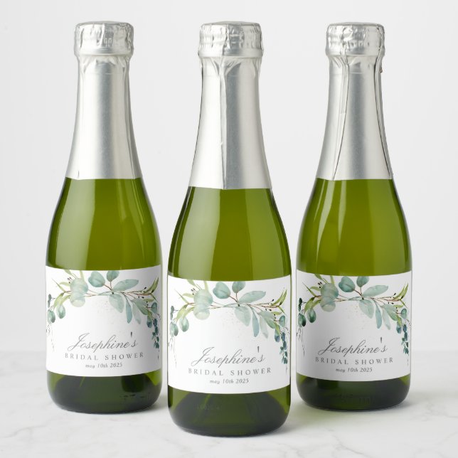 Étiquettes Pour Bouteilles De Vin Mousseux Eucalyptus Mini Sparkling Étiquettes bouteille de  (Bouteilles)