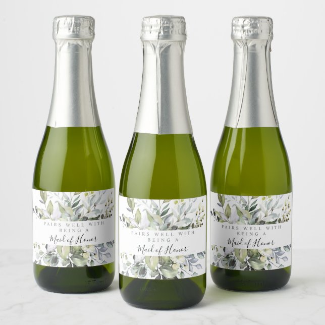 Étiquettes Pour Bouteilles De Vin Mousseux Eucalyptus Mini Sparkling Étiquettes bouteille de  (Bouteilles)