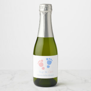 Étiquettes Pour Bouteilles De Vin Mousseux Faire-part de naissance de jumeaux garçon et fille