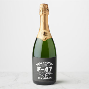 Étiquettes Pour Bouteilles De Vin Mousseux Faites repartir l'Amérique du F-47 4 juillet