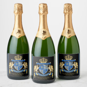 Étiquettes Pour Bouteilles De Vin Mousseux Faites votre propre blouse d'armoiries d'aigle ble