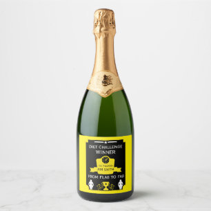 Étiquettes Pour Bouteilles De Vin Mousseux Félicitations pour perte de poids