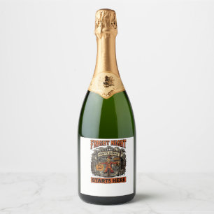 Étiquettes Pour Bouteilles De Vin Mousseux Festival de nuit effrayante d'Halloween