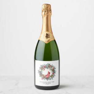 Étiquettes Pour Bouteilles De Vin Mousseux Fête d'anniversaire 50 ans Couronne de cardinal ro