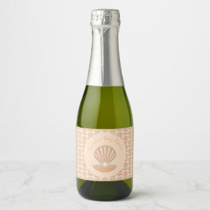 Étiquettes Pour Bouteilles De Vin Mousseux Fête de bébé neutre Coquille d'huître et Perle
