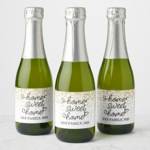 Étiquettes Pour Bouteilles De Vin Mousseux Fête de chauffage - NOUVELLE MAISON, MAISON SWEET 