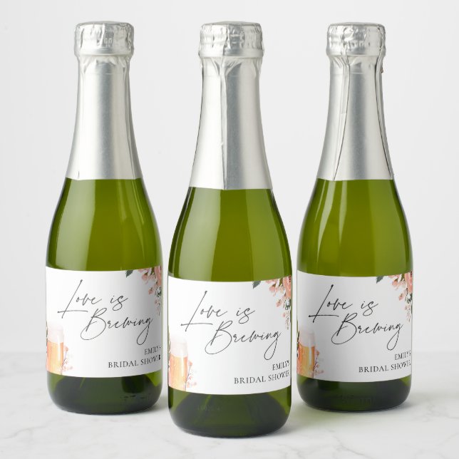 Étiquettes Pour Bouteilles De Vin Mousseux Fête de mariage Beer Love is Brewing (Bouteilles)