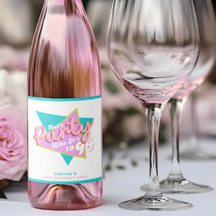 Étiquettes Pour Bouteilles De Vin Mousseux Fête des années 90 Comme c'est 1995 30e fête d'ann