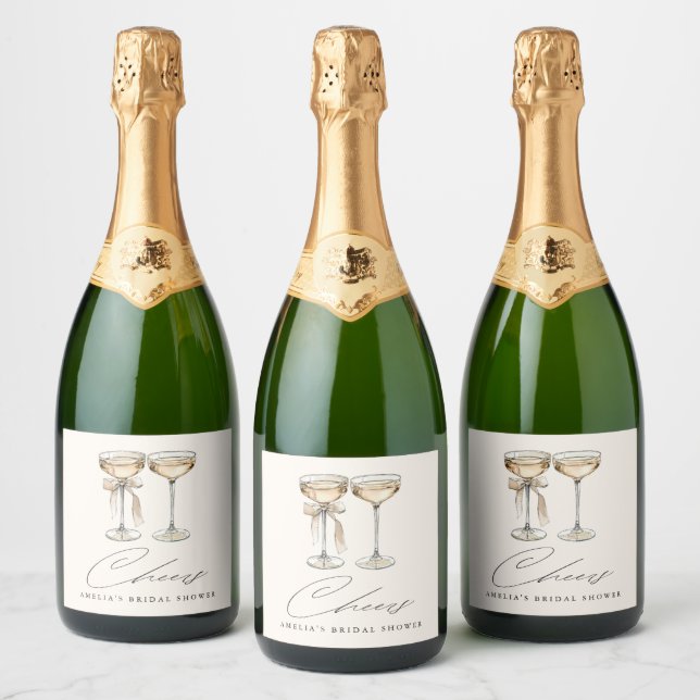 Étiquettes Pour Bouteilles De Vin Mousseux Fête des mariées Champagne Brunch & Bubbly Waterco (Bouteilles)