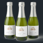 Étiquettes Pour Bouteilles De Vin Mousseux Fête des mariées de Citrouille blanc d'automne<br><div class="desc">Terme Aquarelle Botanique Automne Floral Blanc Citrouille,  Fête des mariées boissons étiquettes.</div>