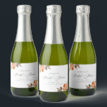 Étiquettes Pour Bouteilles De Vin Mousseux Fête des mariées florale d'automne de Terre<br><div class="desc">Terme Aquarelle Botanique Automne Floral,  étiquettes de boissons Fêtes des mariées.</div>