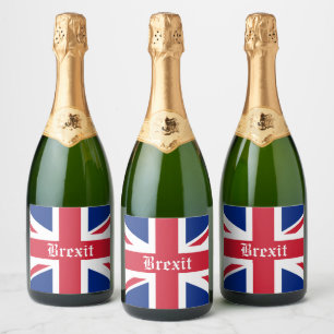 Étiquettes Pour Bouteilles De Vin Mousseux Fête du Brexit