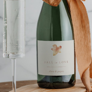 Étiquettes Pour Bouteilles De Vin Mousseux Feuilles de Tombe Élégantes