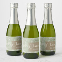 Feuilles Tropical Vert et Or sur Sage Mini