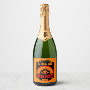 Étiquettes Pour Bouteilles De Vin Mousseux Fierté aux cheveux roux