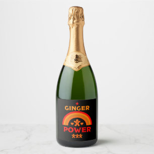 Étiquettes Pour Bouteilles De Vin Mousseux Fierté des cheveux de gingembre