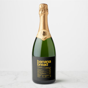 Étiquettes Pour Bouteilles De Vin Mousseux Fil de Banane Nutrition Faits Drôle Thanksgiving C