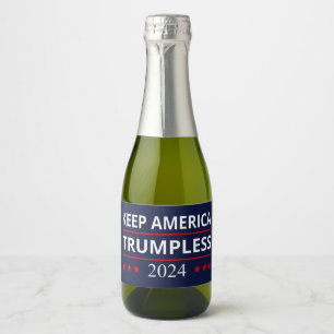 Étiquettes Pour Bouteilles De Vin Mousseux Garder l'Amérique sans Trump VII