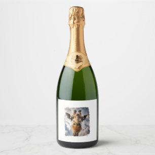 Étiquettes Pour Bouteilles De Vin Mousseux Giraffe vintage