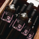 Étiquettes Pour Bouteilles De Vin Mousseux Glam Pink Black Fashion 40th Birthday Party<br><div class="desc">Un design glamour d'inspiration française,  rose et noir "40" 40e anniversaire avec un gâteau boîte casquette,  des stilettos roses et un sac de maquillage parmi divers cadeaux d'anniversaire inouverts et de luscious cupcakes. Parfait pour célébrer des anniversaires. Age est créé dans une police de parties scintillant fausse rose inmodifiable.</div>