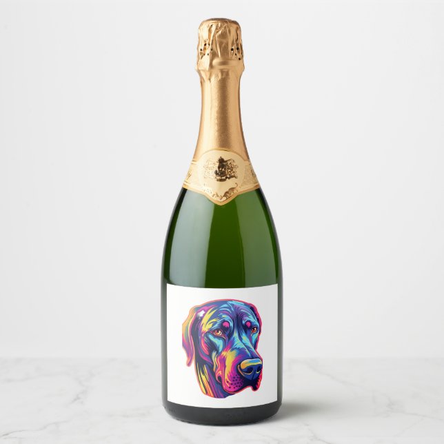 Étiquettes Pour Bouteilles De Vin Mousseux Grande conception Dane Neon (Devant)