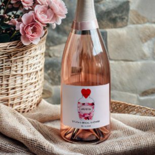 Étiquettes Pour Bouteilles De Vin Mousseux Heureuse Sainte-Valentin Love Potion Personnalisé