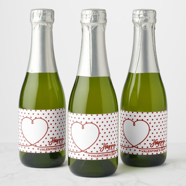 Étiquettes Pour Bouteilles De Vin Mousseux Heureuse Sainte-Valentin Mini Sparkling Vin Étique (Bouteilles)