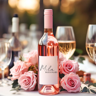 Étiquettes Pour Bouteilles De Vin Mousseux Idées Cadeaux Personnalisées de Bridesmaid