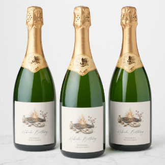 Étiquettes Pour Bouteilles De Vin Mousseux Japanese Hibachi Dinner Birthday Party BBQ Grill
