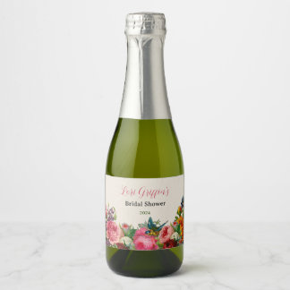 Étiquettes Pour Bouteilles De Vin Mousseux Jardin vintage Thème Mini bouteille de vin Étiquet