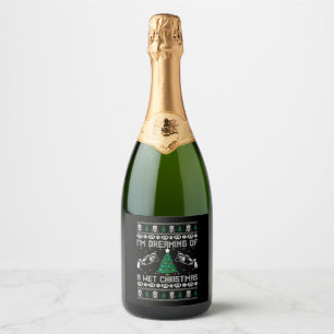 Étiquettes Pour Bouteilles De Vin Mousseux Je Rêve D'Un Noël Humide