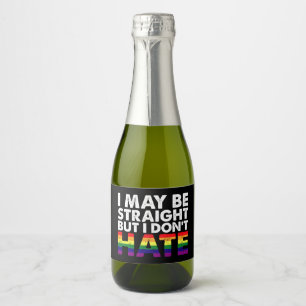 Étiquettes Pour Bouteilles De Vin Mousseux Je suis peut-être hétéro mais je ne déteste pas le