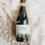 Étiquettes Pour Bouteilles De Vin Mousseux JENNA Rustic Pine Forest Bachelorette douche<br><div class="desc">Cet autocollant étiquette à vin mousseux avec douche à bachelorette est doté de pins vert aquarelle et de polices rustiques; le design parfait pour un week-end en montagne. Utilisez ce modèle pour modifier les polices, la couleur de police et la couleur de l'arrière - plan afin de répondre aux besoins...</div>