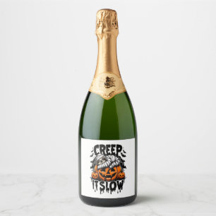Étiquettes Pour Bouteilles De Vin Mousseux Joli Halloween Sloth
