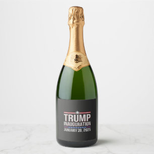 Étiquettes Pour Bouteilles De Vin Mousseux Jour d'investiture de Trump janvier 2025 Président