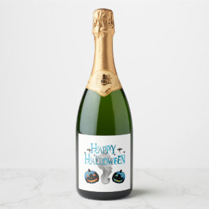 Étiquettes Pour Bouteilles De Vin Mousseux Joyeux Fantôme d'Halloween - Costume d'Halloween C