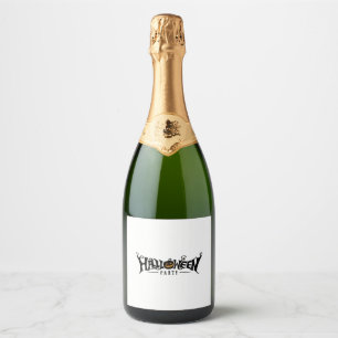 Étiquettes Pour Bouteilles De Vin Mousseux Joyeux Halloween, soirée Halloween, drôle d'Hallow