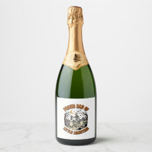 Étiquettes Pour Bouteilles De Vin Mousseux La Nuit des petits monstres de papa Halloween